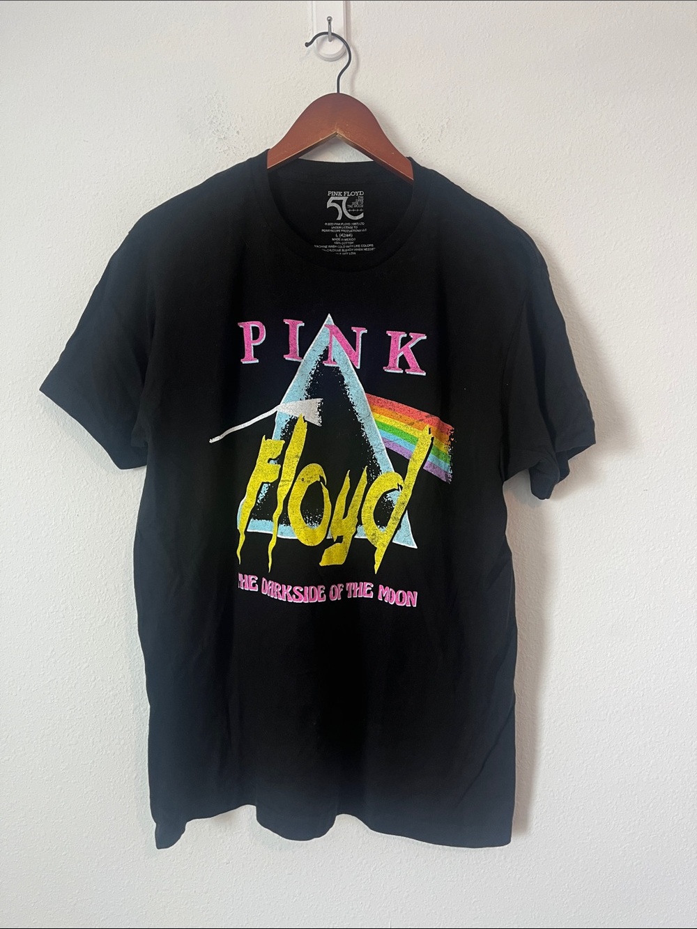Pink Floyd Black Short Sleeve Graphic Band T-Shirt